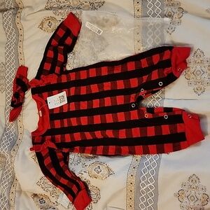 Infant one piece and headband